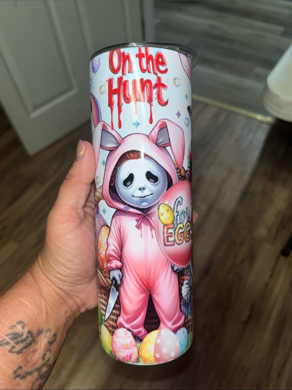New 20oz Horror Easter themed Stainless Tumbler